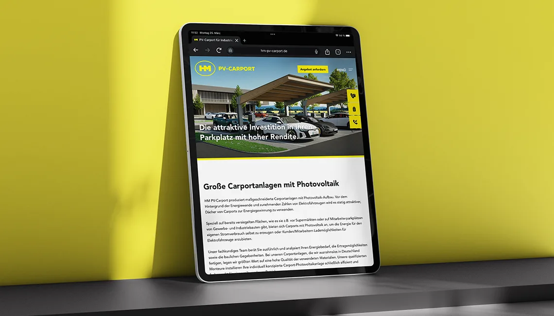 HM PV-Carport Website